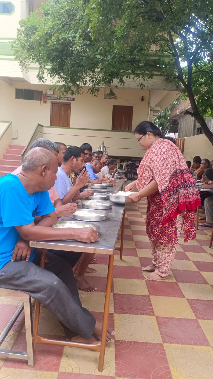 An Annadanam Camp was  Held at M/s Shantinikethan Mentally Challenging School In the Occasion of Guru Poornima 2025