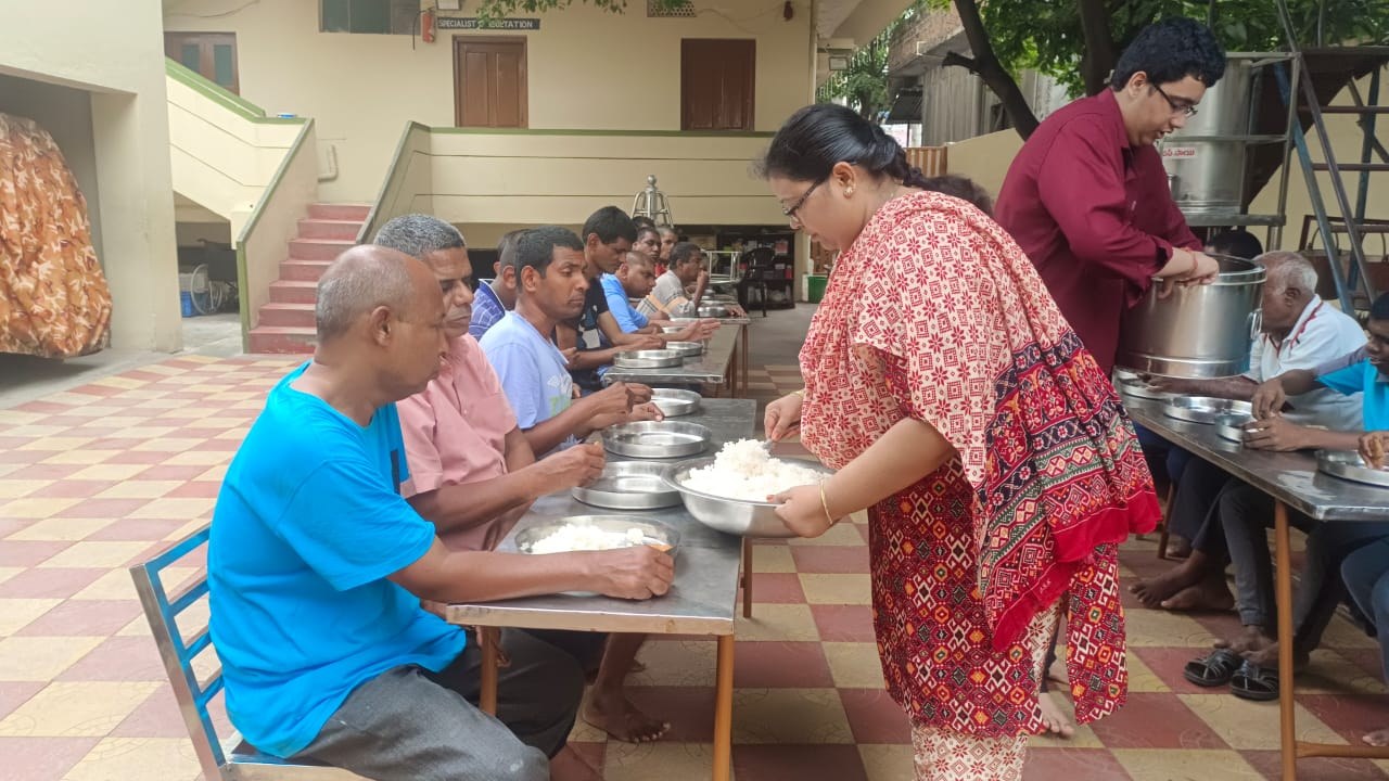 An Annadanam Camp was  Held at M/s Shantinikethan Mentally Challenging School In the Occasion of Guru Poornima 2025